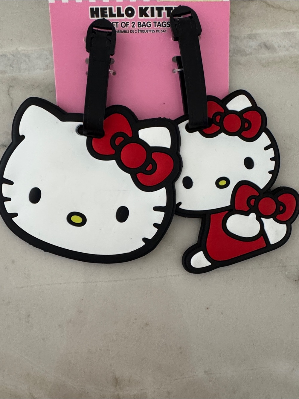 Hello Kitty luggage tags - set of 2 pieces brand new NWT